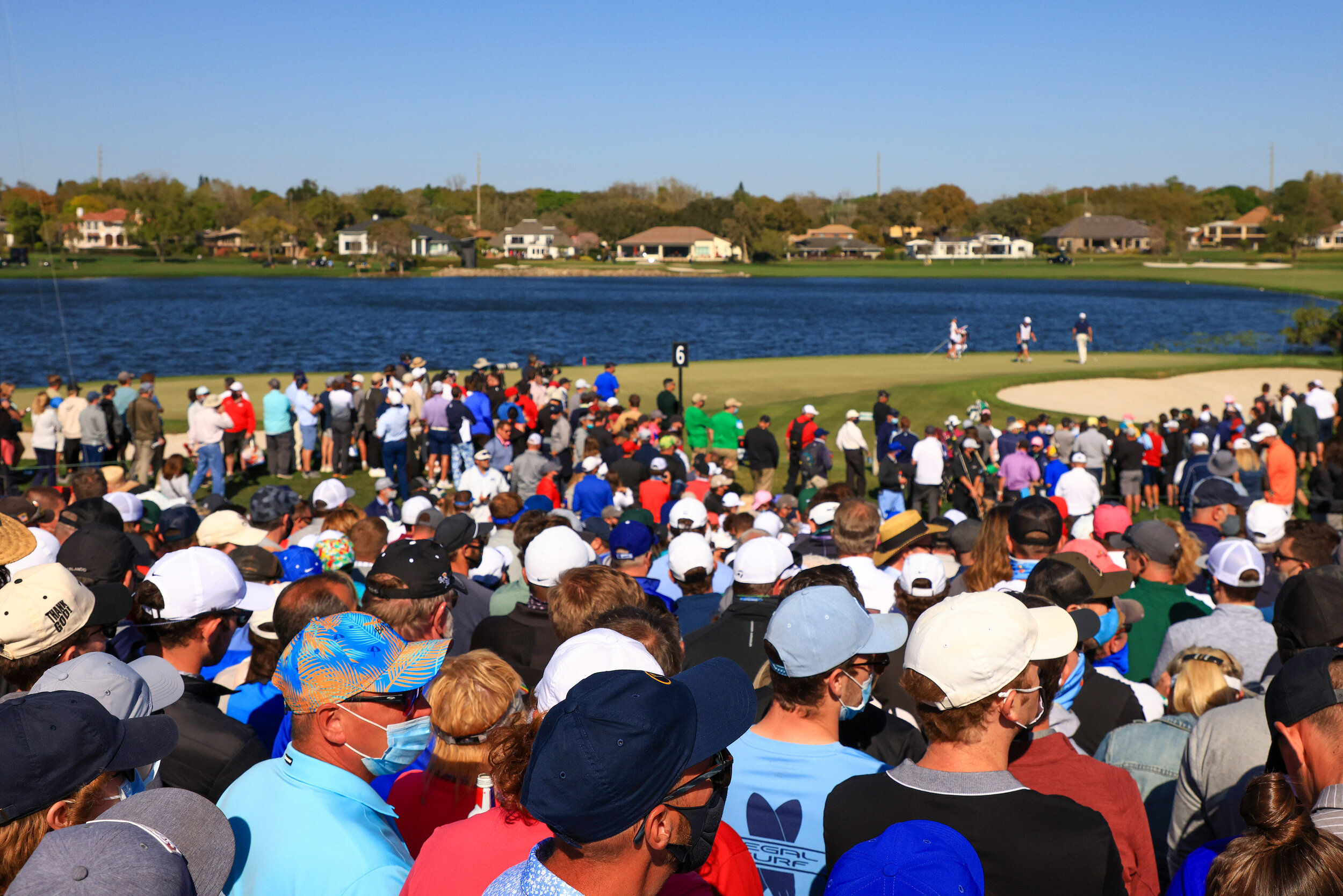  ORLANDO, FLORIDA - MARCH 07: A scenic view is seen as a gallery of fans watch Lee Westwood of England and Bryson DeChambeau of the United States play the sixth green during the final round of the Arnold Palmer Invitational Presented by MasterCard at