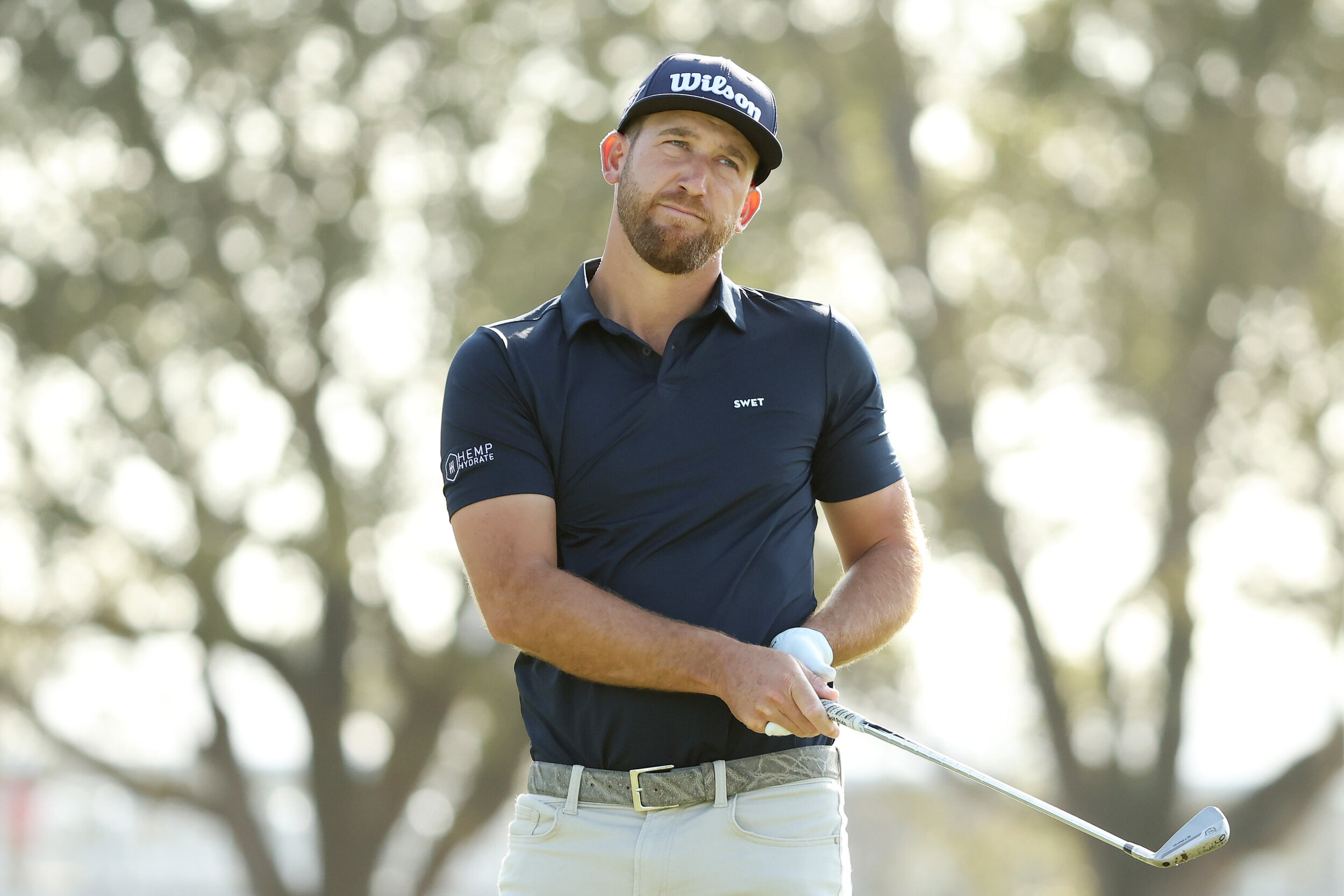  PALM BEACH GARDENS, FLORIDA - MARCH 18: Kevin Chappell of the United States plays his shot from the fifth tee during the first round of The Honda Classic at PGA National Champion course on March 18, 2021 in Palm Beach Gardens, Florida. (Photo by Cli