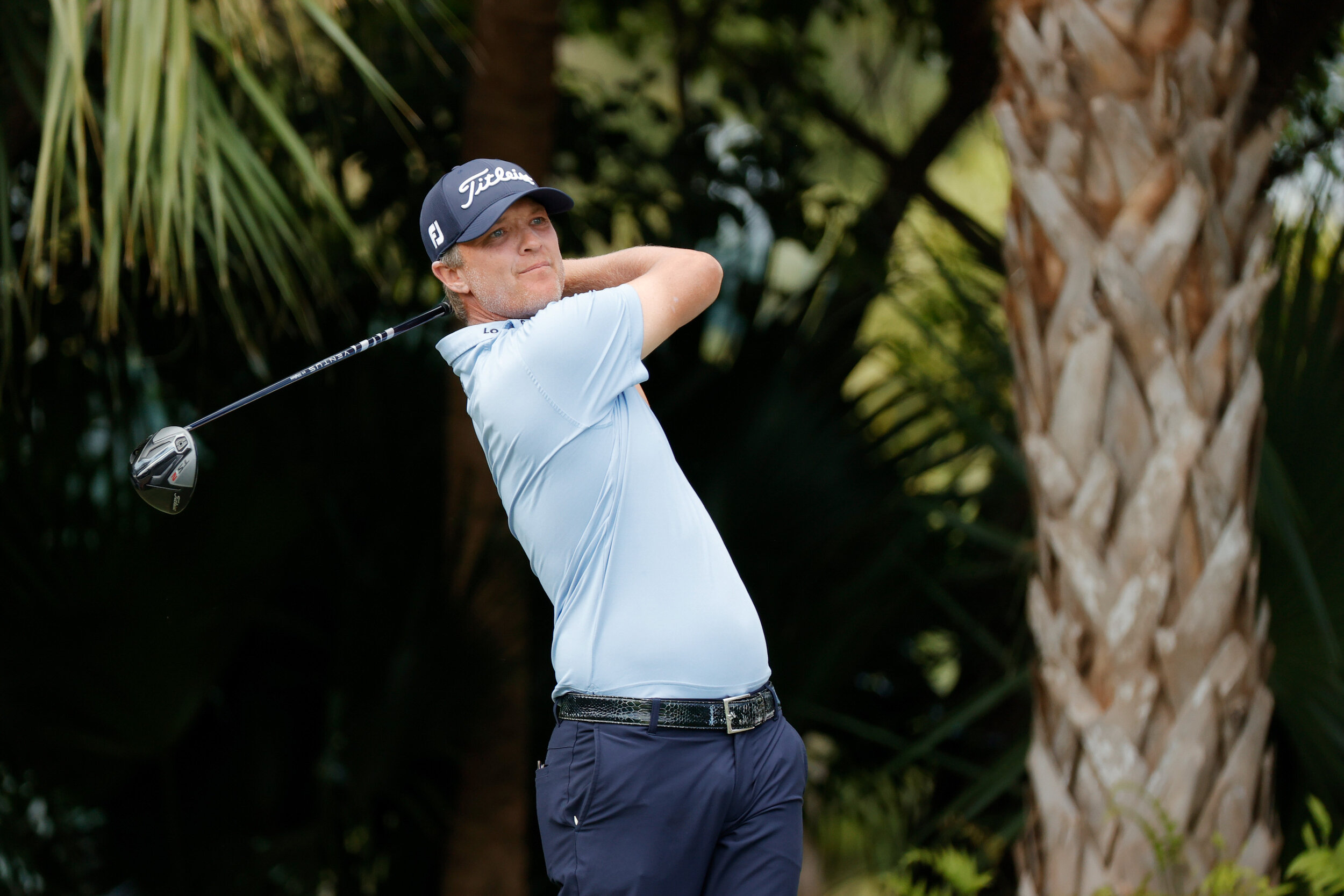  PALM BEACH GARDENS, FLORIDA - MARCH 19: Matt Jones of Australia plays his shot from the third tee during the second round of The Honda Classic at PGA National Champion course on March 19, 2021 in Palm Beach Gardens, Florida. (Photo by Jared C. Tilto