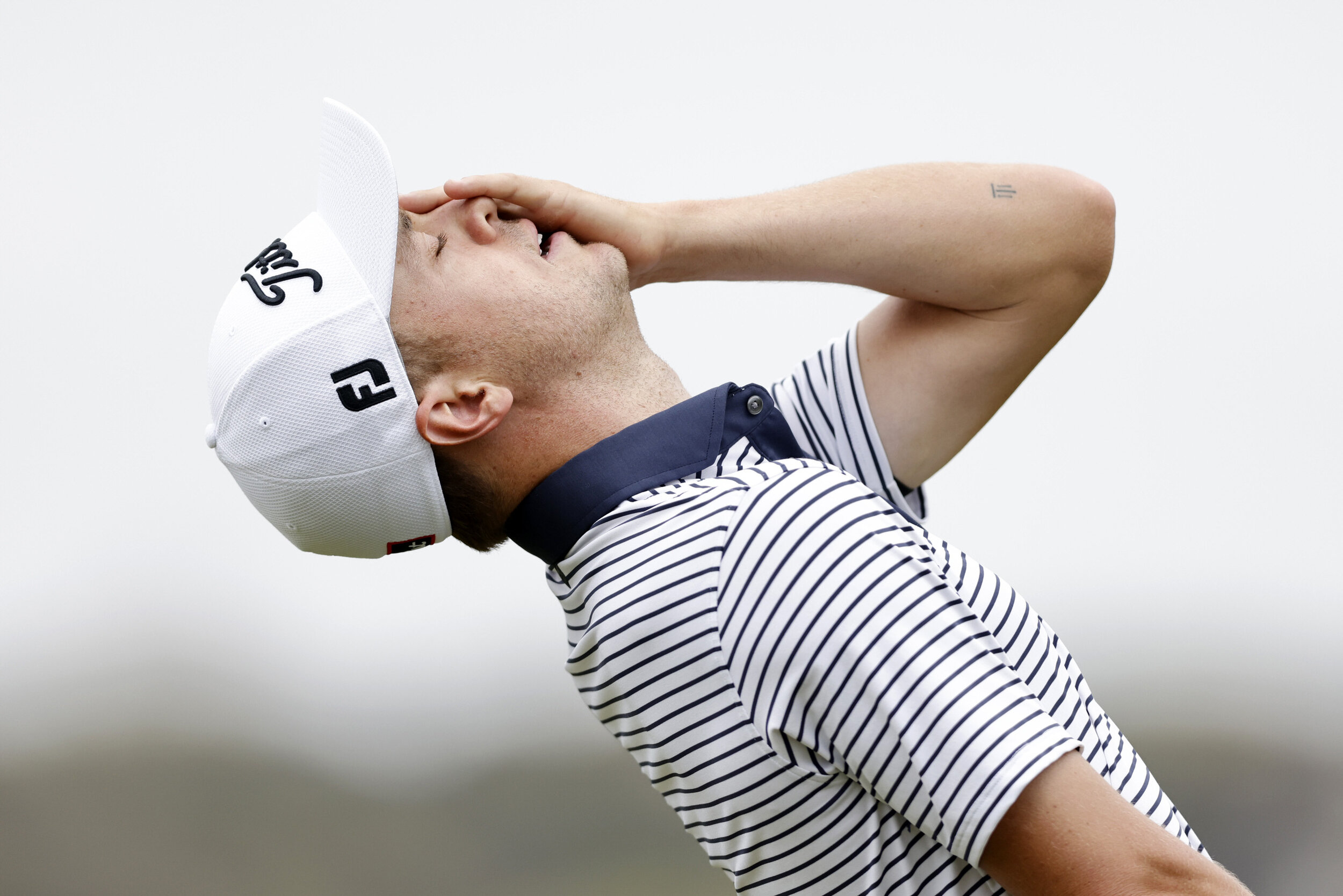  AUSTIN, TEXAS - MARCH 24: Justin Thomas of the United States reacts to a putt on the 14th hole in his match against Matt Kuchar of the United States during the first round of the World Golf Championships-Dell Technologies Match Play at Austin Countr