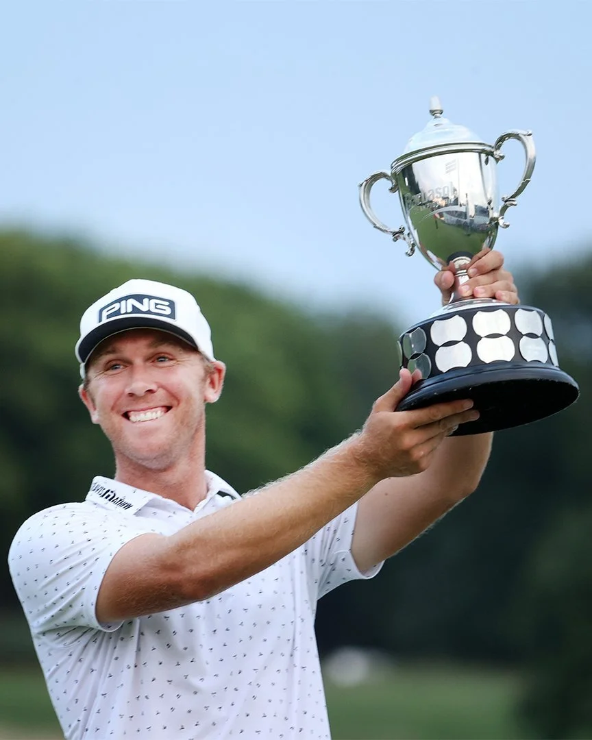 Seamus Power lifts the Barbasol Championship. Picture: PGA Tour