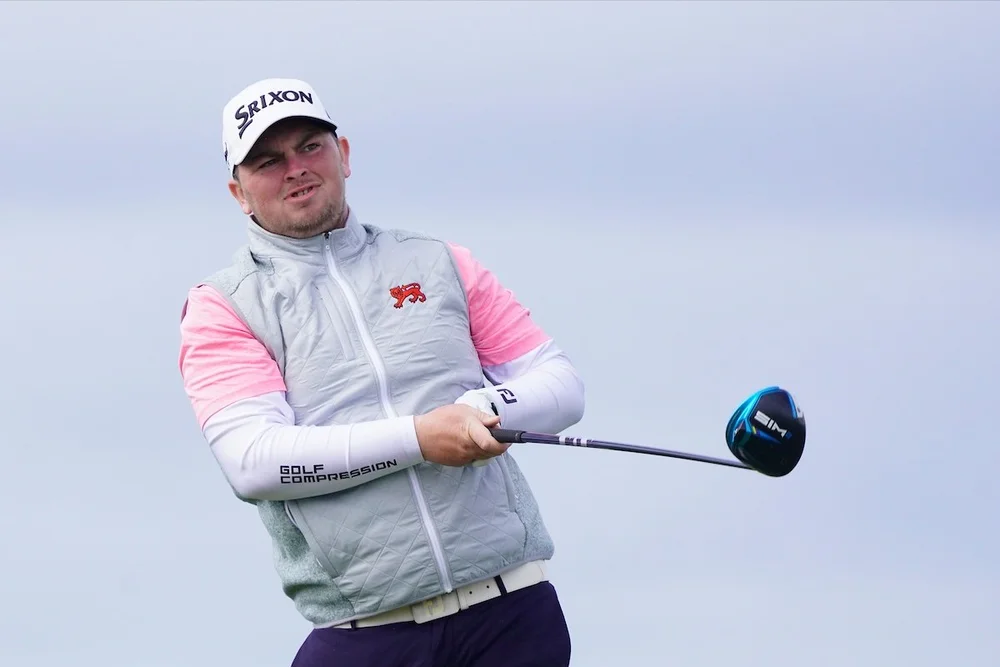 Caolan Rafferty in action in the first round of the West of Ireland Championship at County Sligo, Rosses Point. Picture: Thos Caffrey | Golffile
