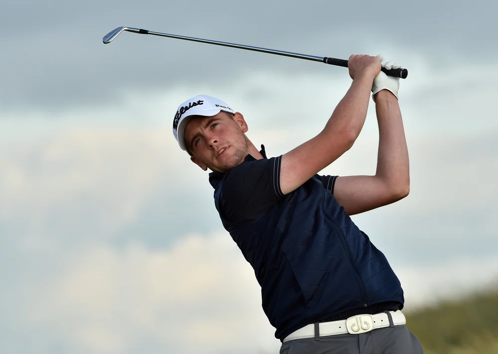 Robert Brazill (Naas) driving at the 15th tee in the opening round of the AIG 2019 Irish Amateur Close Championship at Ballybunion Golf Club (03/08/2019). Picture by Pat Cashman