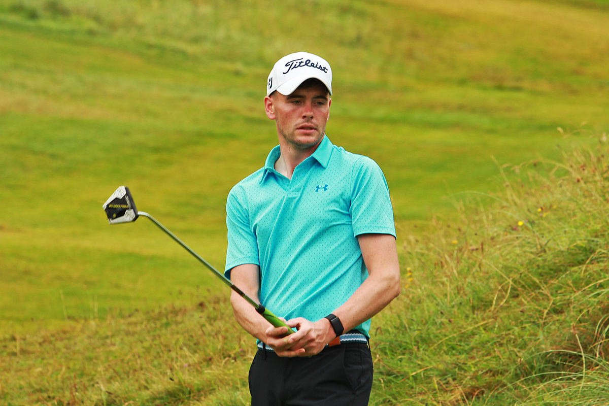  Robbie Brazill (Naas) in action in the quarter-finals at the South of Ireland Championship at Lahinch Golf Club. Picture: Niall O'Shea 
