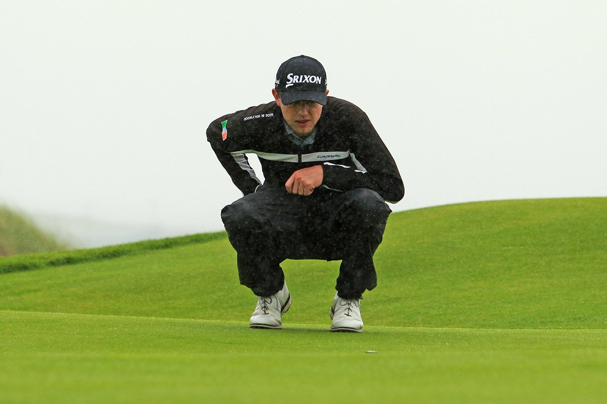  Hugh Foley (Royal Dublin) in action in the quarter-finals at the South of Ireland Championship at Lahinch Golf Club. Picture: Niall O'Shea 