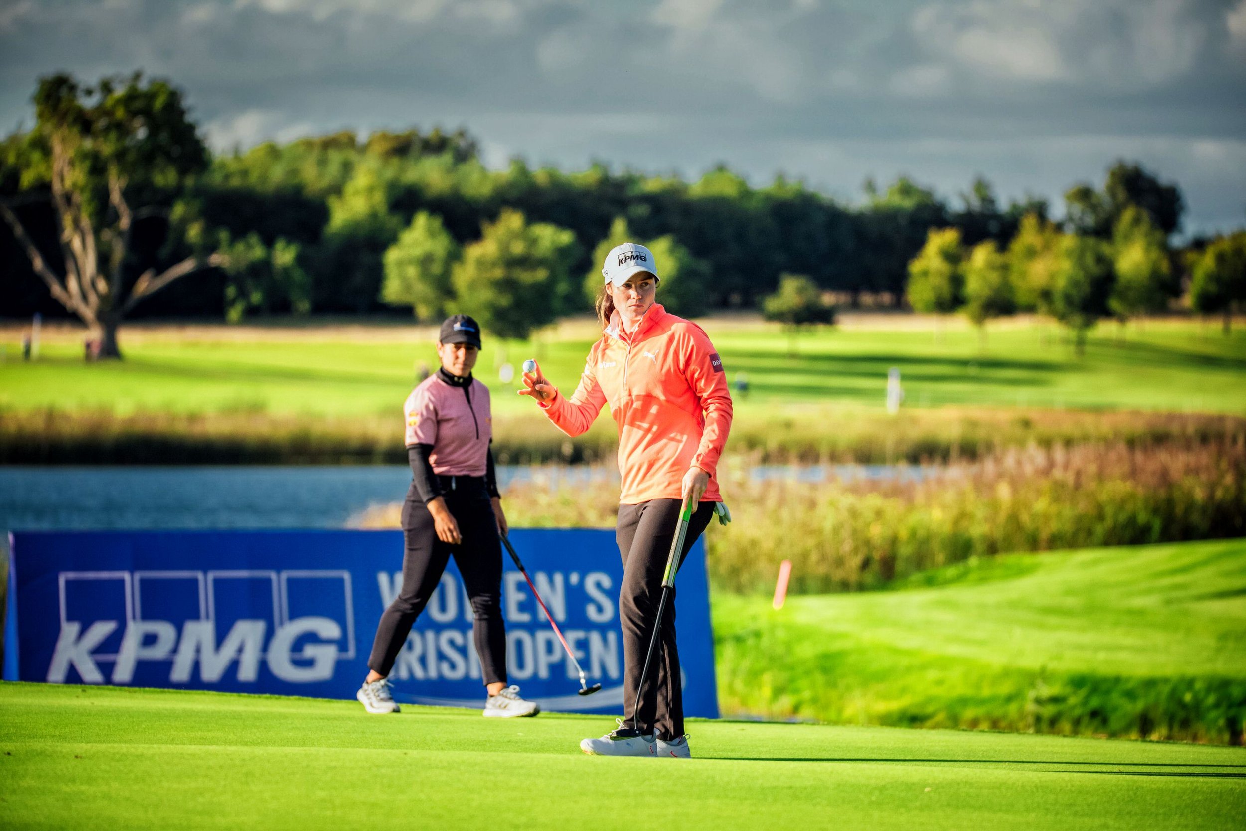  No Repro FeeLeona Maguire pictured playing the 18th hole on her opening round of the KPMG Women's Irish Open in Dromoland Castle Golf Club, Newmarket On Fergus, Clare today.Pic. Brian Arthur 