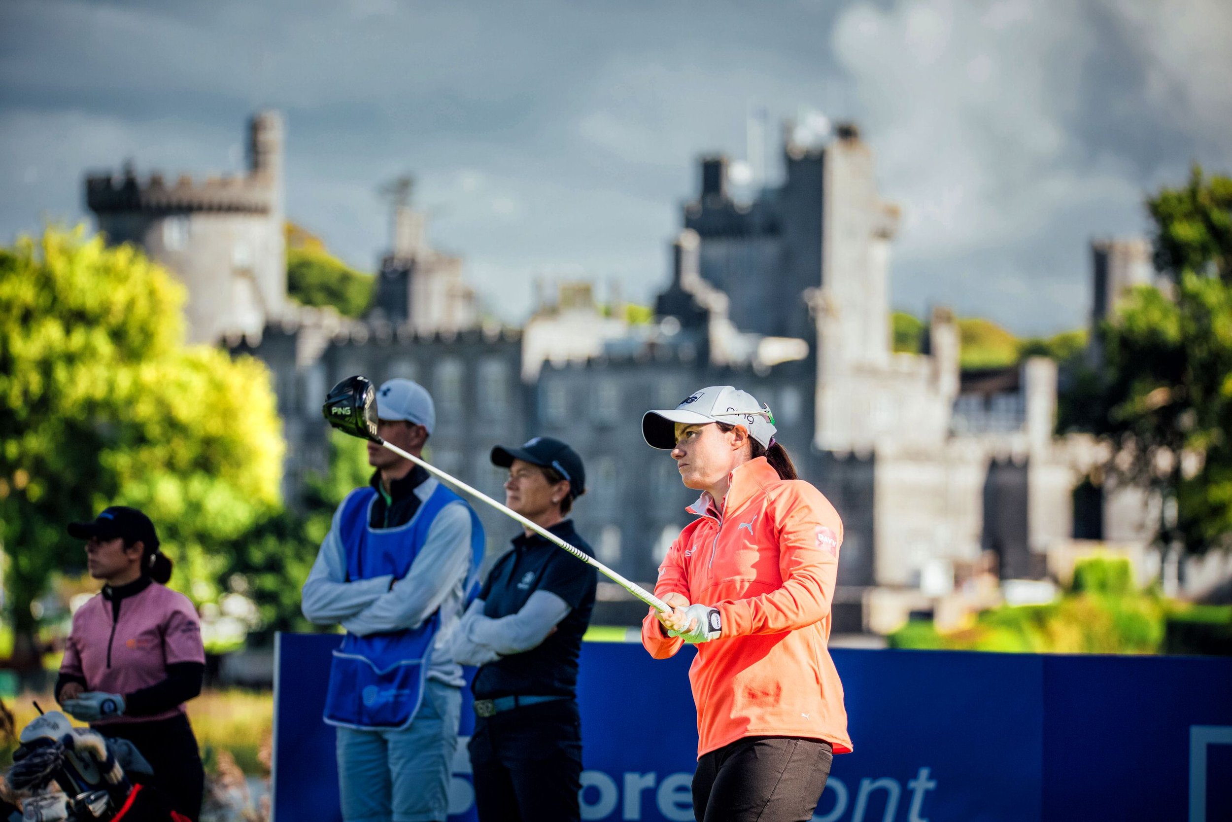  No Repro FeeLeona Maguire pictured playing the 11th hole on  her opening round of the KPMG Women's Irish Open in Dromoland Castle Golf Club, Newmarket On Fergus, Clare today.Pic. Brian Arthur 