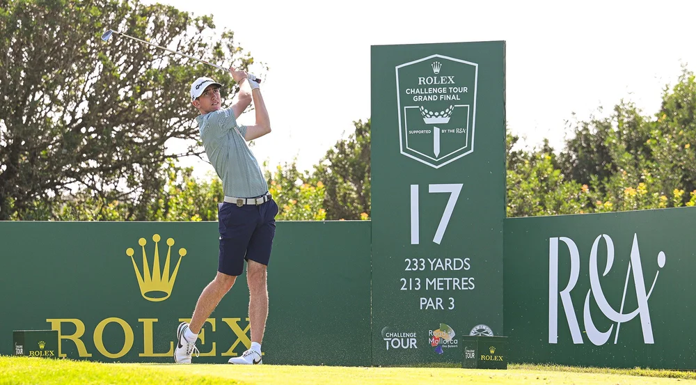 Tom McKibbin during practice at Club de Golf Alcanada this week. Picture: Getty Images