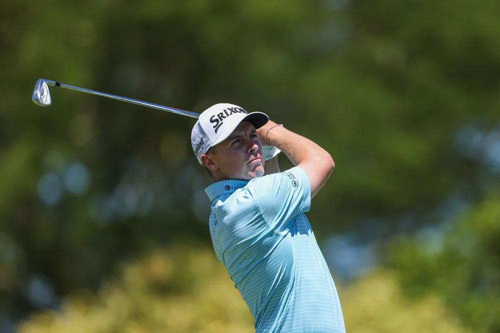 CAPE TOWN, SOUTH AFRICA - FEBRUARY 10: Conor Purcell on Montagu course during round 1 on the Links course at the Dimension Data Pro-Am held at Fancourt Golf Estate on February 10, 2023 in George, South Africa.(Photo by Carl Fourie/Sunshine Tour)