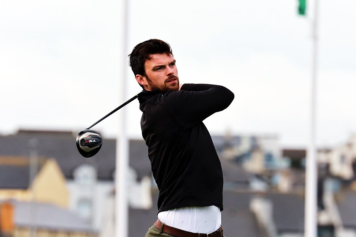  David Shiel (Enniscrone) in action at the 2023 South of Ireland, sponsored by Pierse Motor Group.Picture: Niall O'Shea 