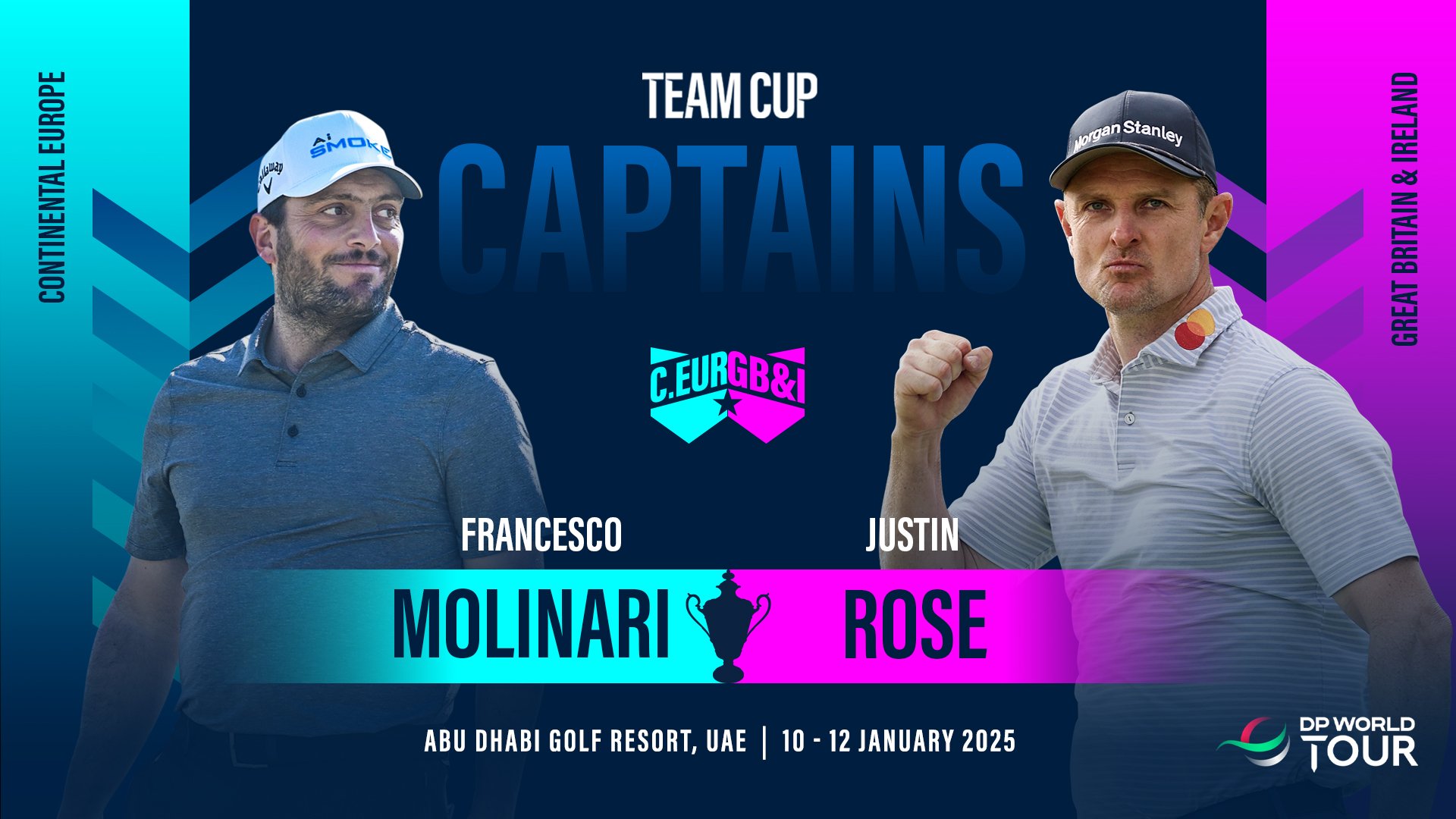 Rose and Molinari to captain Team Cup sides in Abu Dhabi