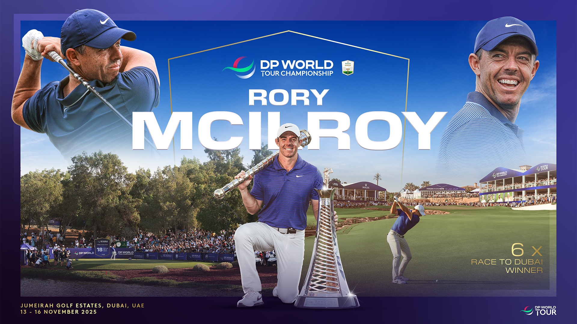 McIlroy to defend DP World Tour Championship and chase seventh Race to Dubai crown
