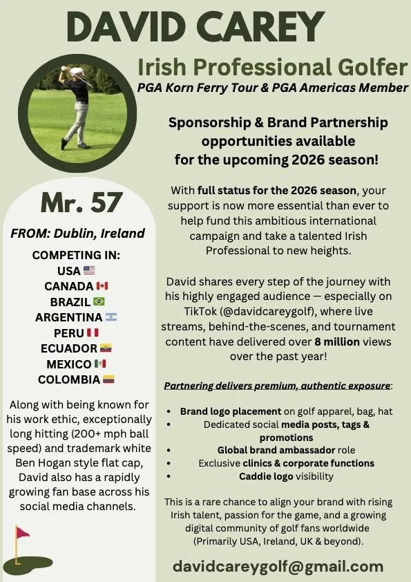 David Carey playing golf