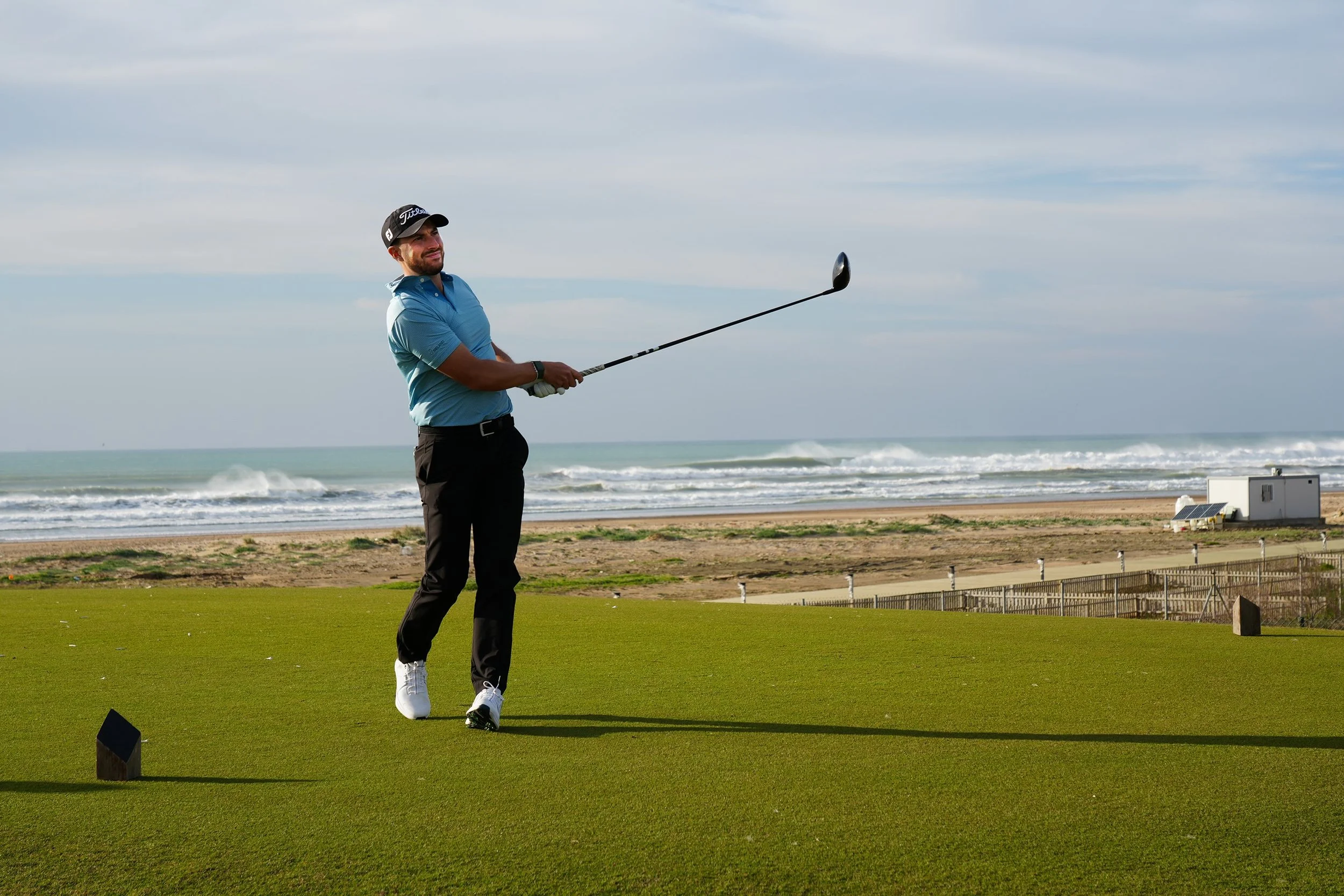 Alex Maguire in action at the at Al Houara Classic in Tangier. Picture: MENA Golf Tour
