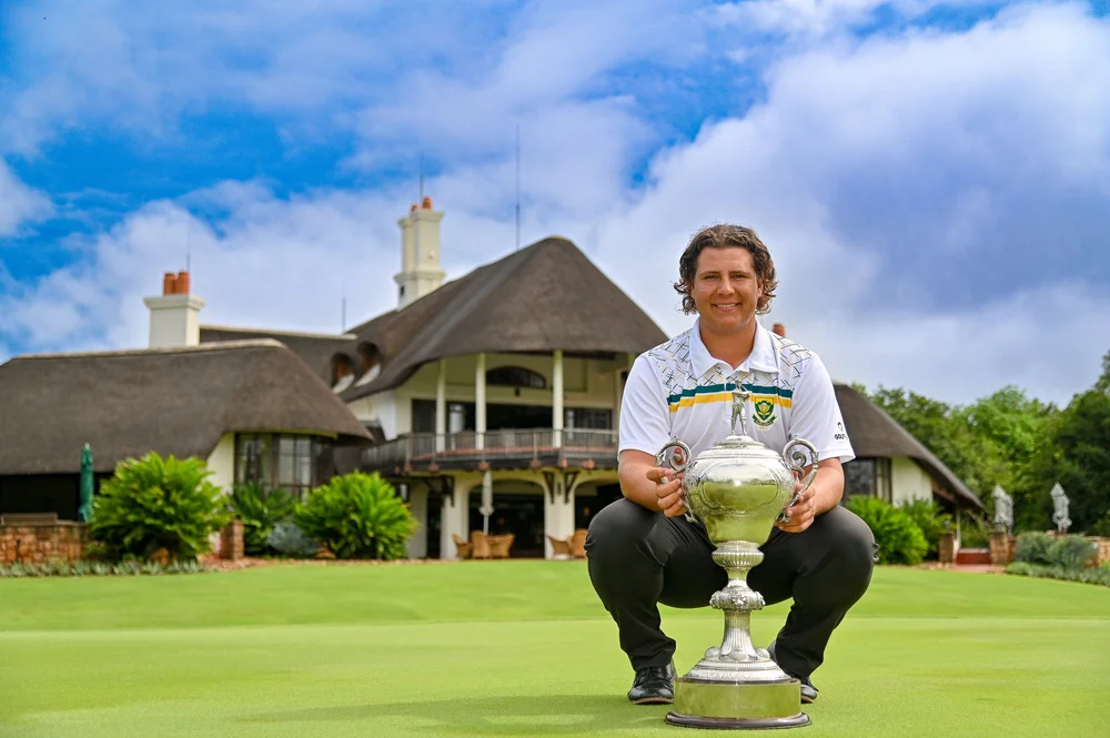 2023 African Amateur Stroke Play Championship winner Aldrich Potgieter at Leopard Creek Country Club. Credit: GolfRSA.