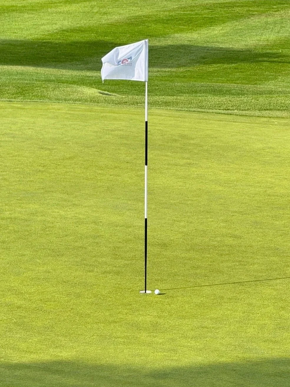 So close. David Reddan's approach to the par-five 16th finished an inch from the hole.