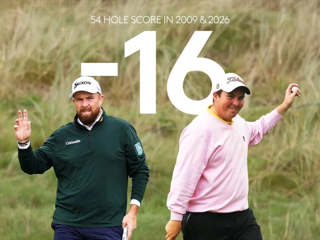 Shane Lowry in 2026 and at Baltray in 2009. Picture: DP World Tour