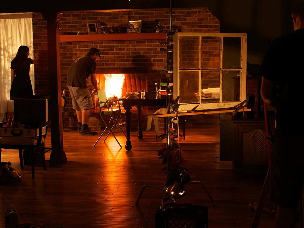 On location, lighting and set dressing for the B&W "Inflame Thy Heart" series.