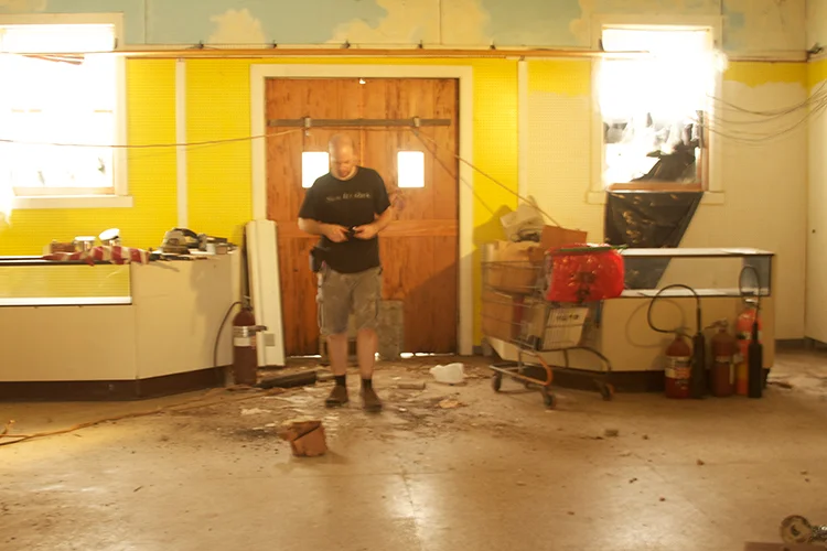 Lighting and dressing the location for "Difference Engine."