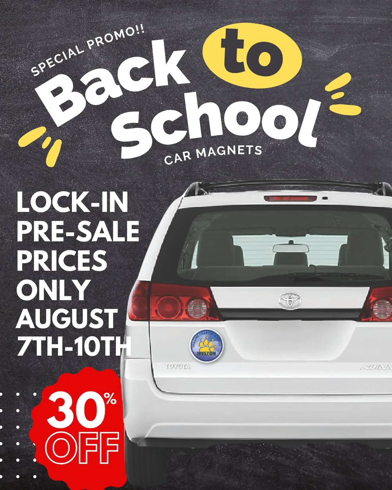 Show off how lucky you are to be part of the @imagineweston family! Rep your school by getting the official Imagine Weston magnet on your car!