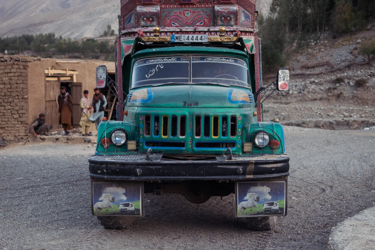  One of endless painted ‘jingle trucks’ that transport food around Afghanistan and Pakistan - this one with a German plate 