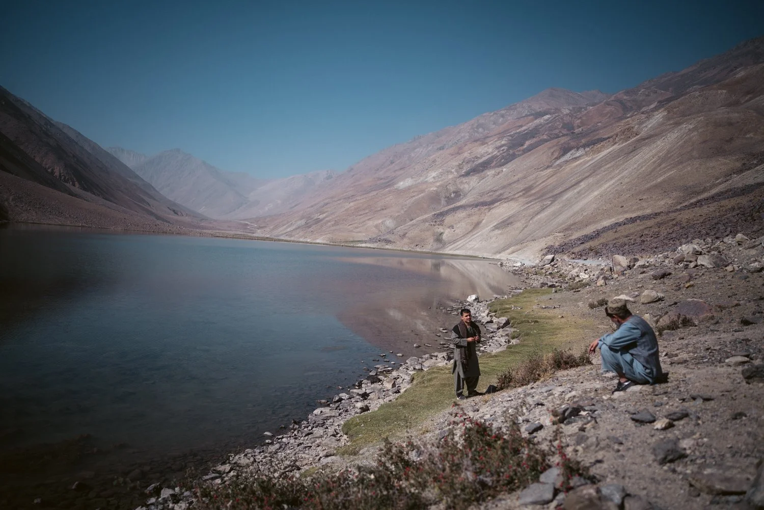  Faisal and Haider taking a break at Anjoman lake 