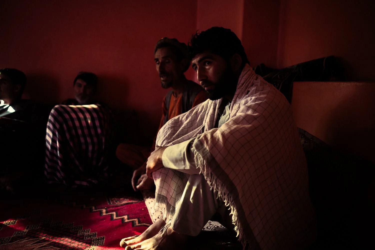  Ghulam, one of the traders bartering in Sekwow, at breakfast  with the chief 
