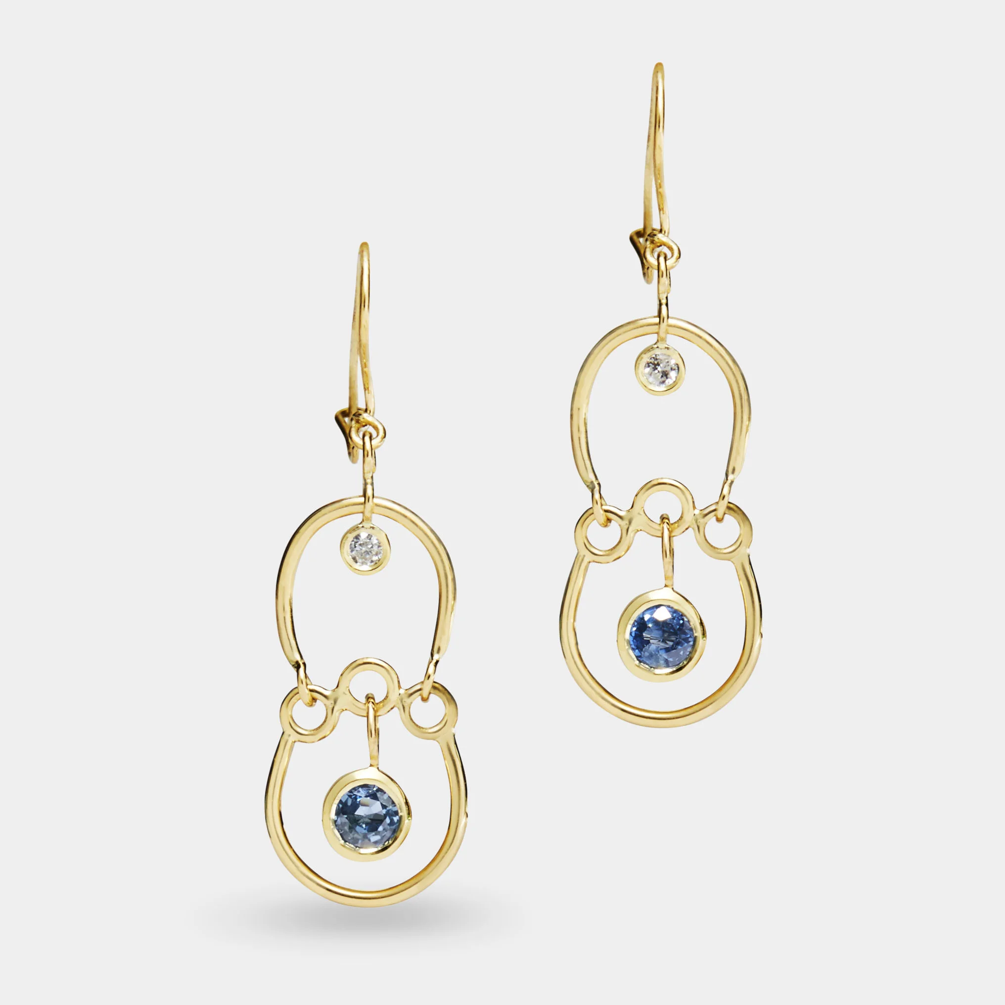 Dangle Earrings with Sapphire