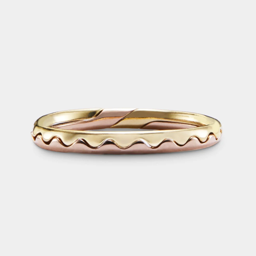 Squiggle Gimmel Ring