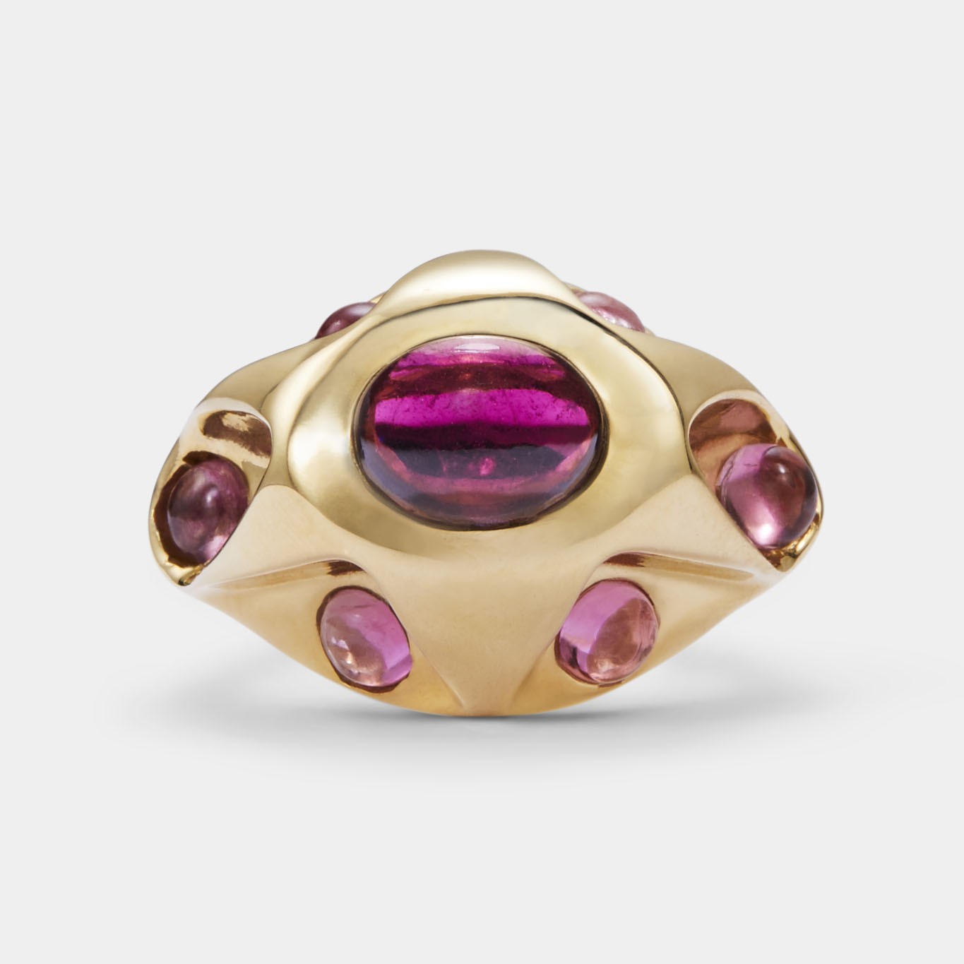 Sagan Bombé Ring with Pink Tourmaline