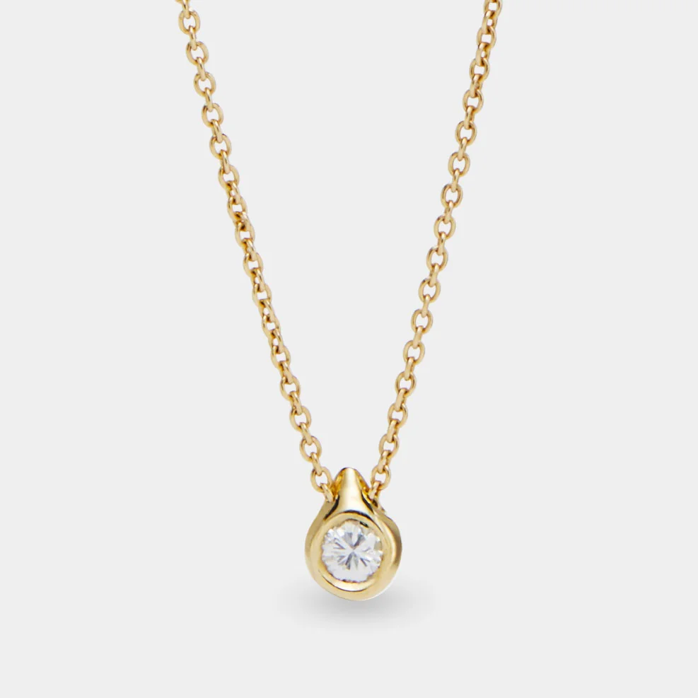 Petite Dew Necklace with Diamond