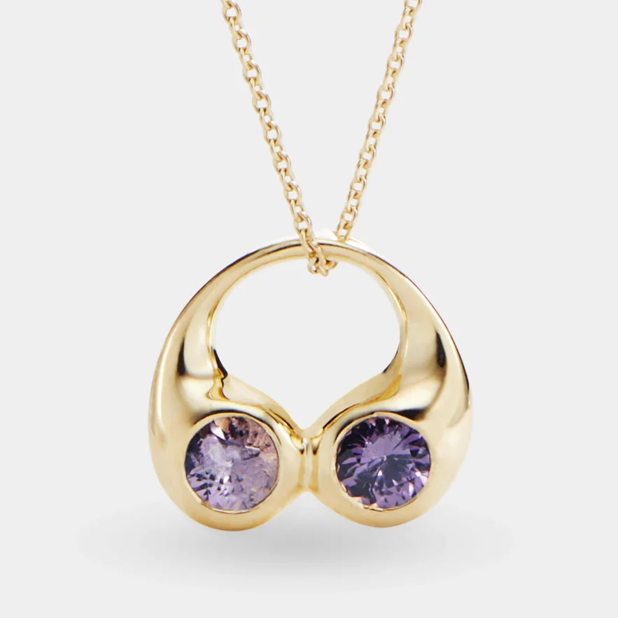Janus Necklace with Purple Spinel