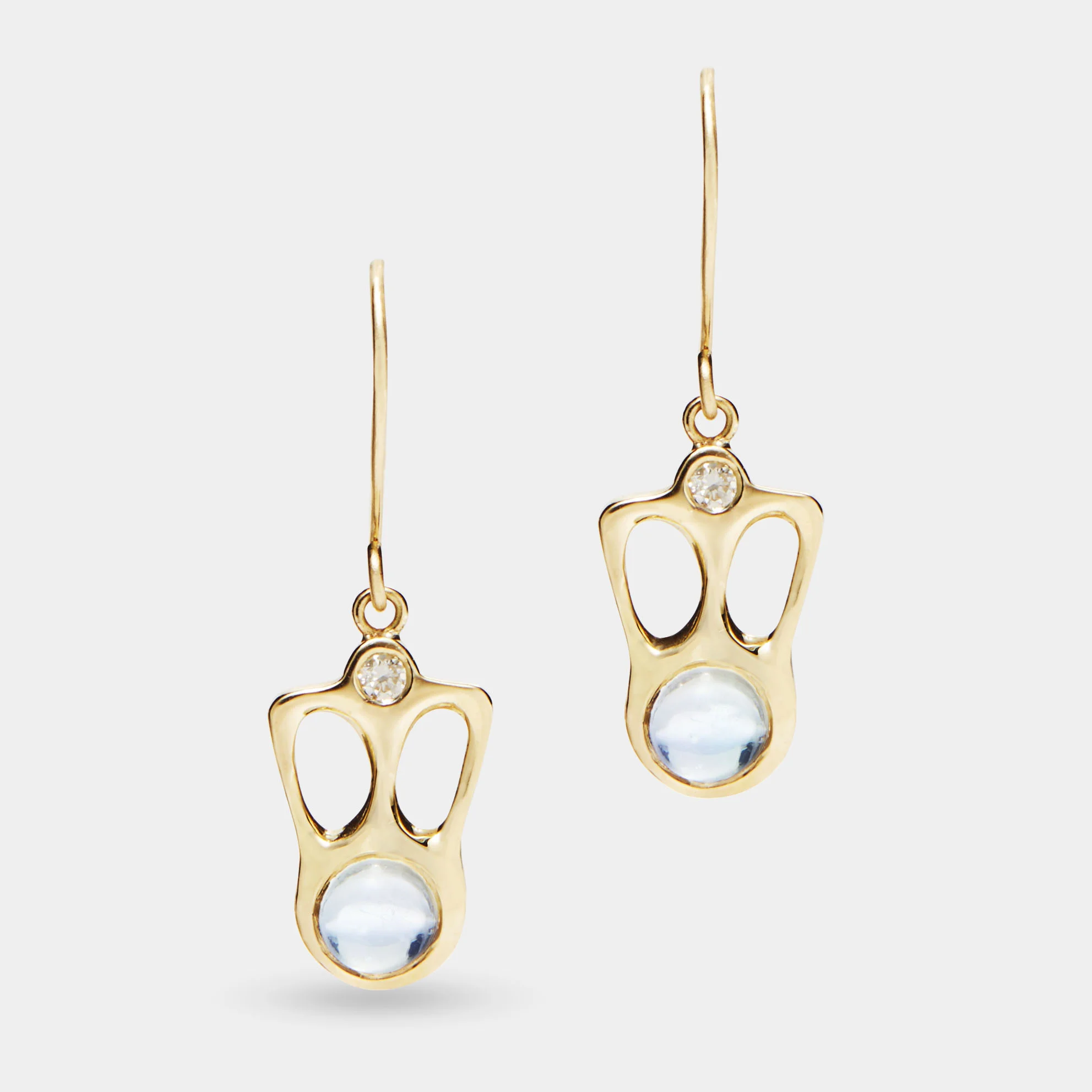 Amphora Earrings with Moonstone