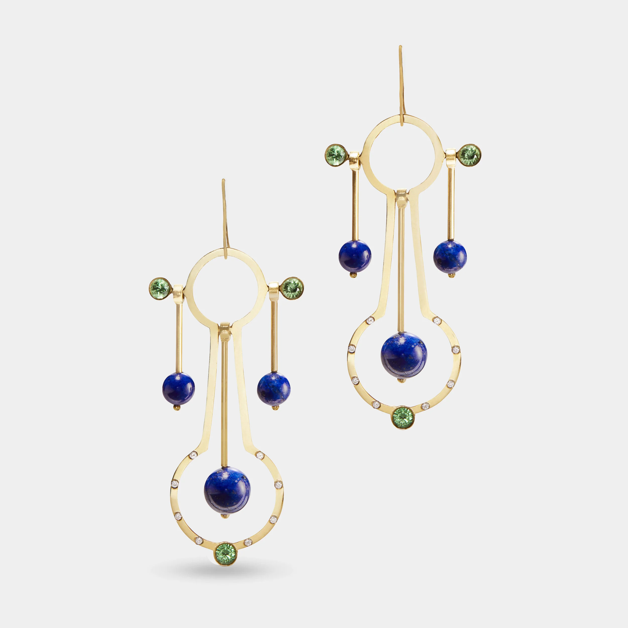 Pendulum Earrings with Lapis Lazuli