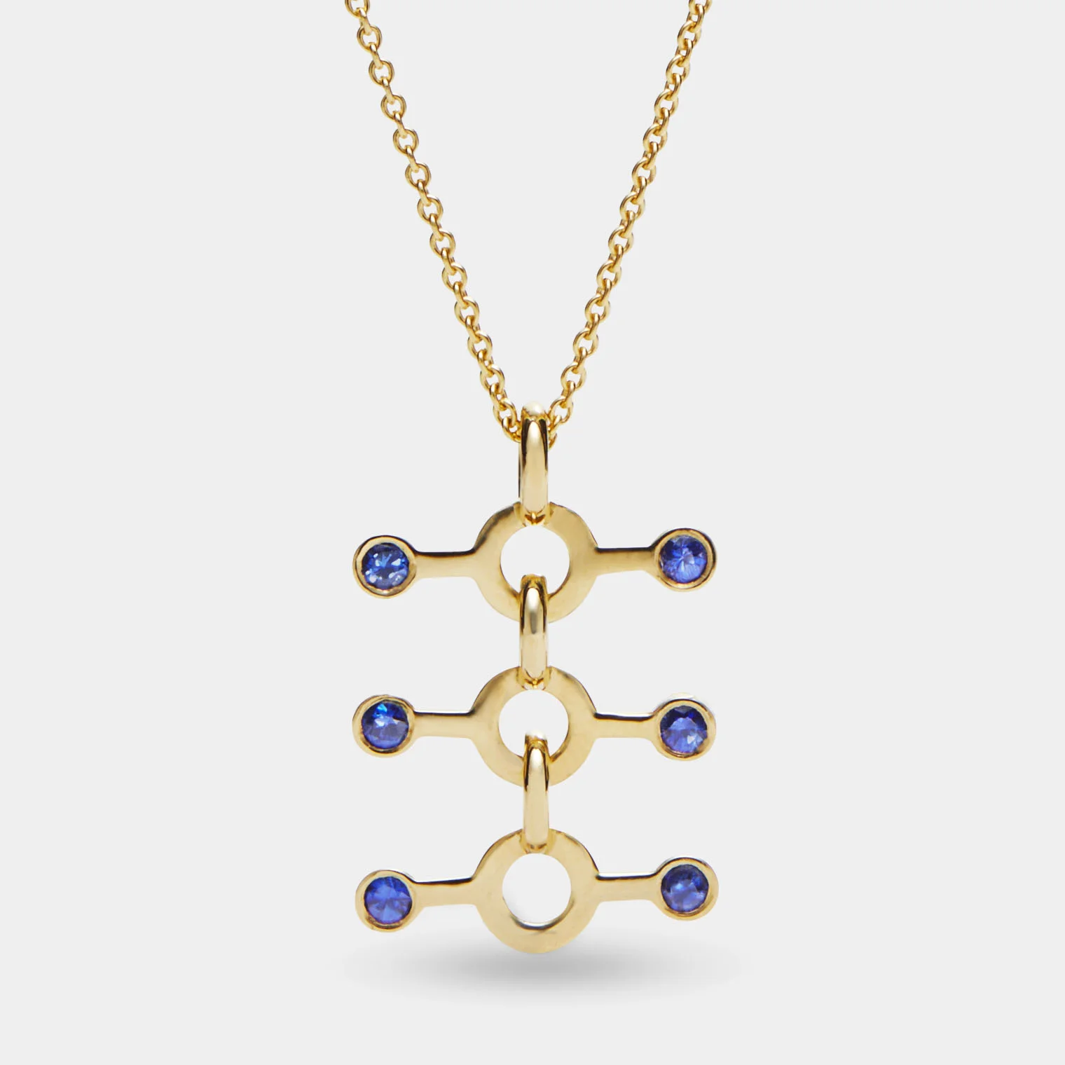 Lumbar Necklace with Sapphire