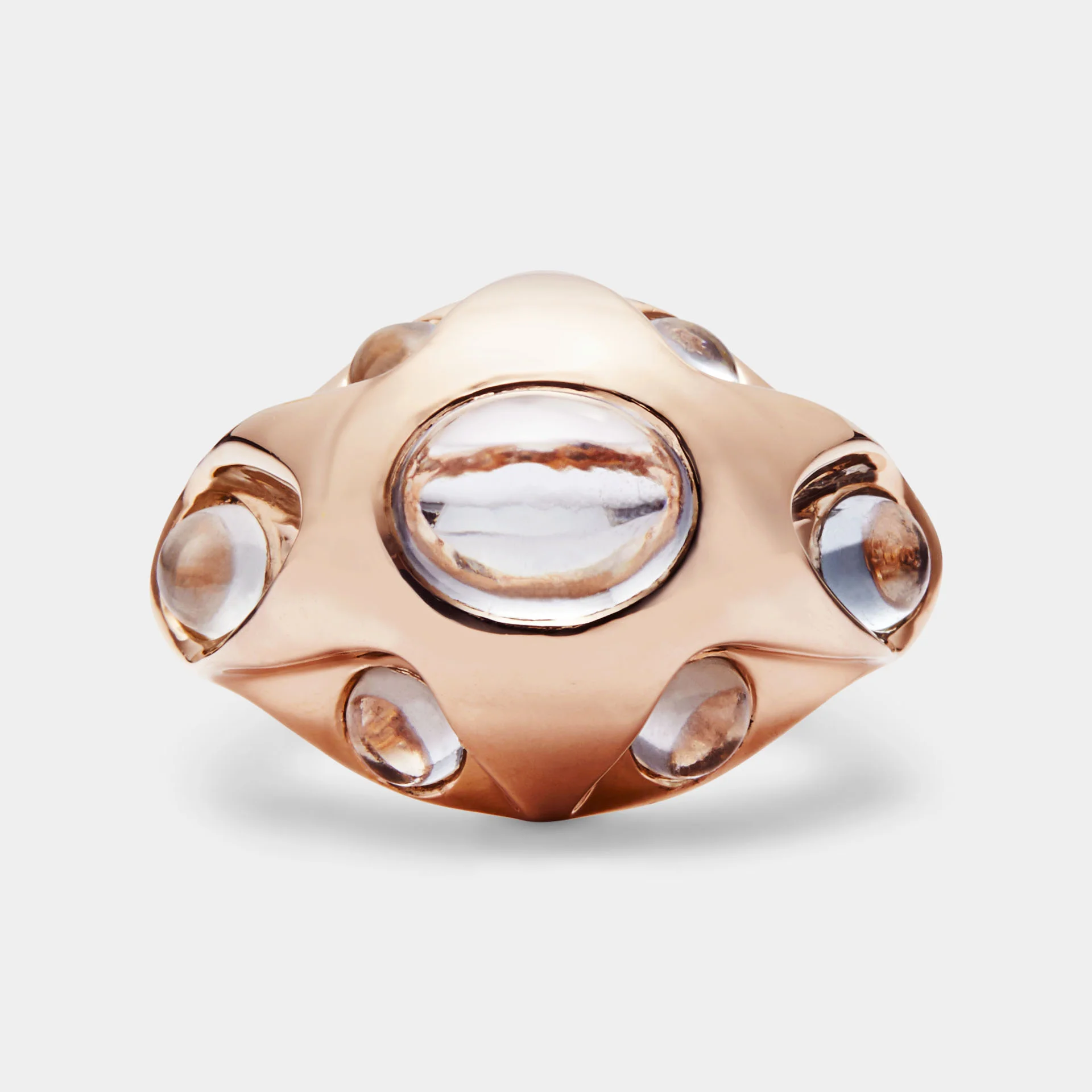 Sagan Bombé Ring with Aquamarine