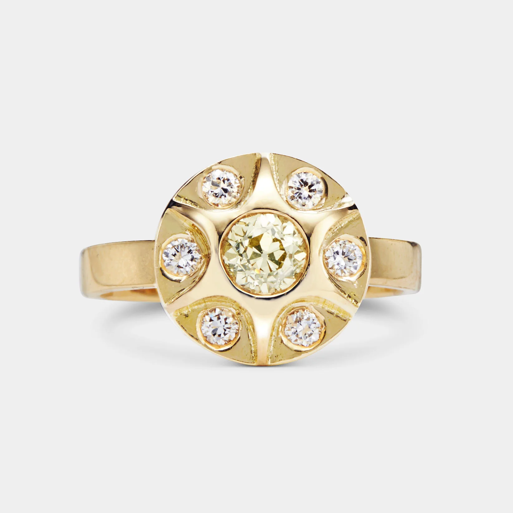 Astral Ring with Yellow Diamond