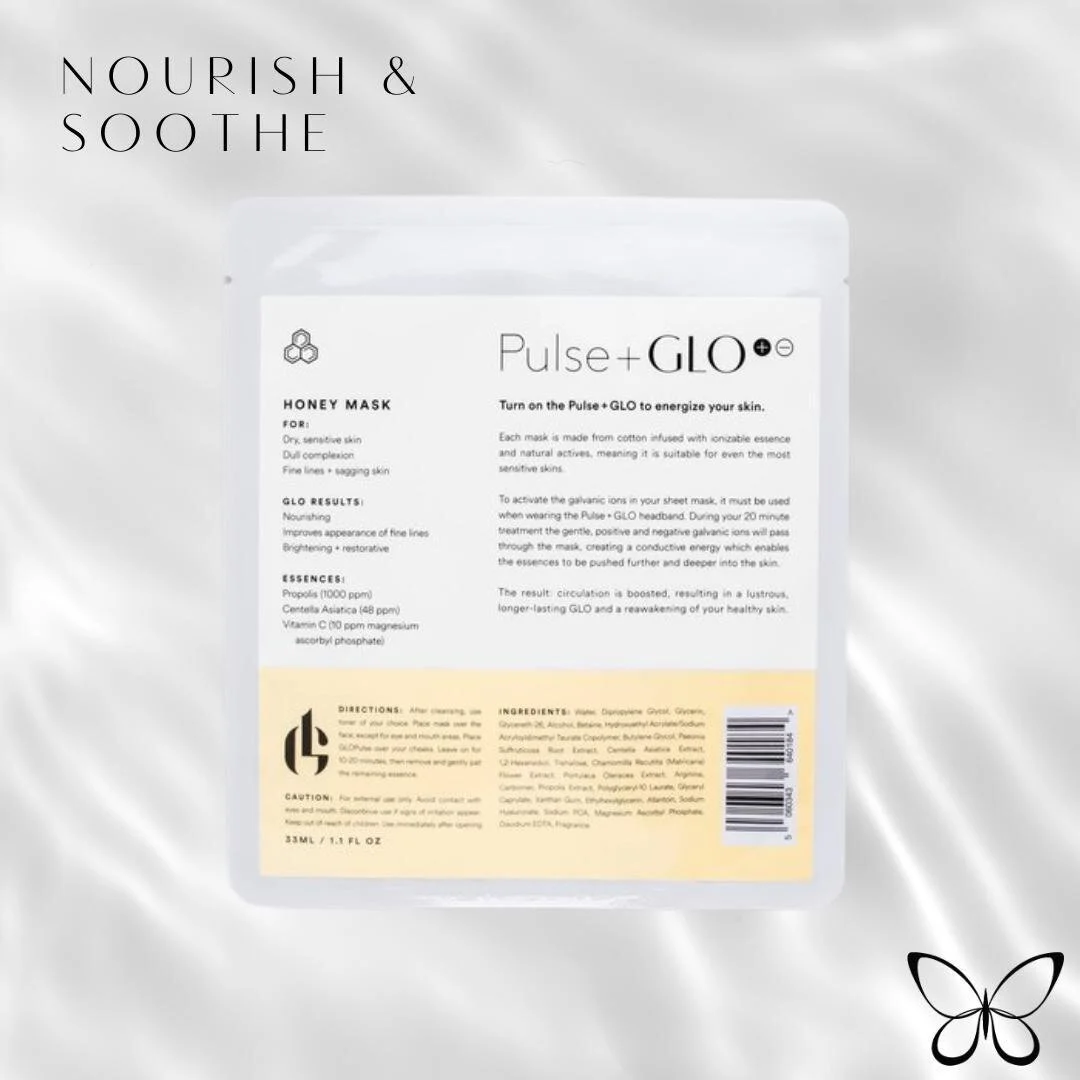 The Honey Sheet Mask helps nourish &amp; soothe dry skin and soften fine lines &amp; wrinkles. 🍯⁠
⁠
Link in bio to shop 🦋