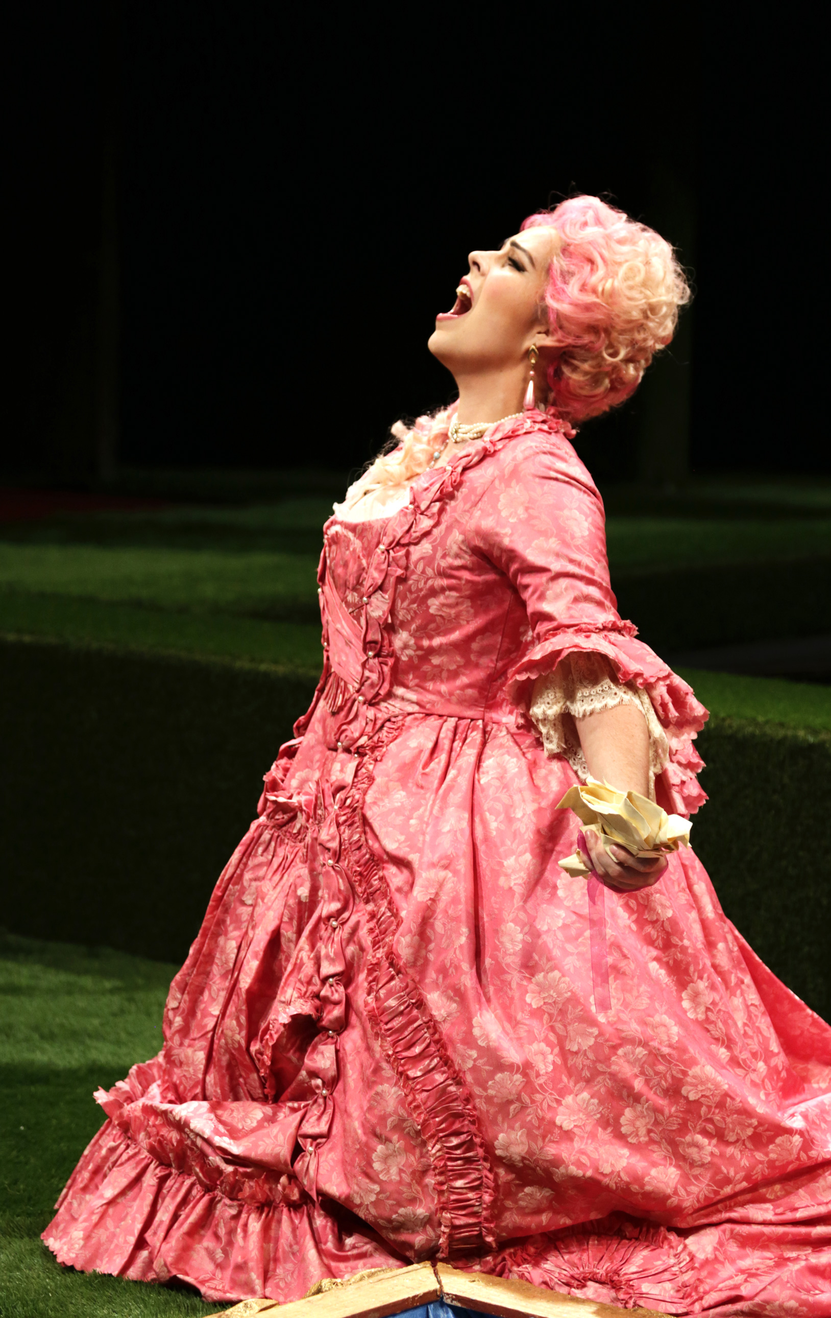 Amanda Woodbury (Konstanze) singing 'Martern aller arten' in Des Moines Metro Opera's 2015 production of Mozart's Die Entführung aus dem Serail . — Photography by Michael Rolands, Record-Herald MICHAEL ROLANDS/RECORD-HERALD)