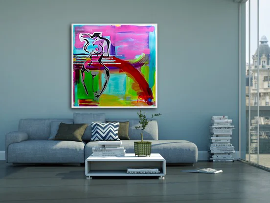 "Her, Free", Original Painting, 48"x48"