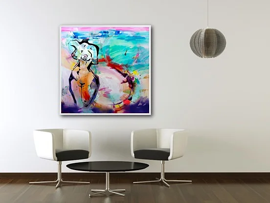 "Sea, Her", Original Painting, 48"x48"