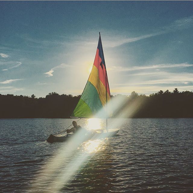 last sail of the summer #sailing #sunfish #lakelife #indiansummer @c_cassettari37