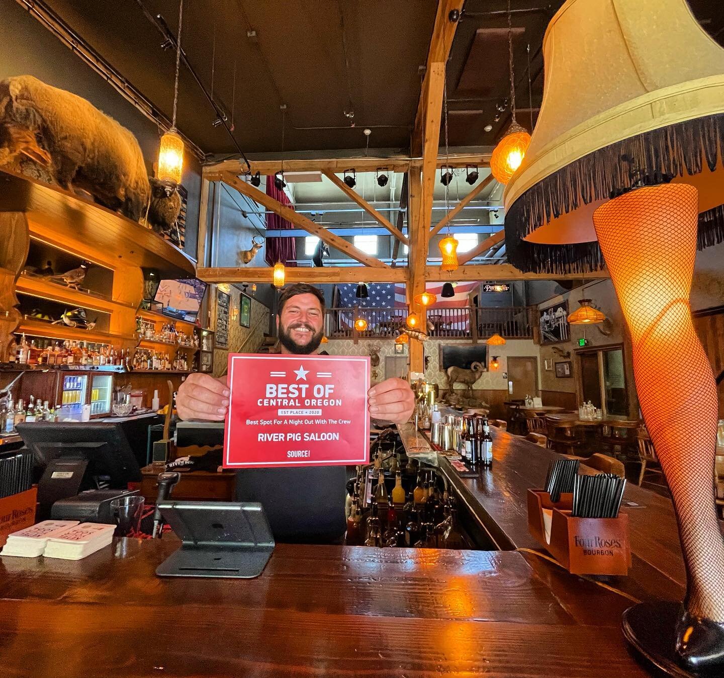 Winner. Winner. Bison Burger Dinner! 

Thank You Central Oregon and @sourceweekly for choosing River Pig MF&rsquo;n Saloon as Best of the Best! 

With what we&rsquo;ve all been through these past couple years, this means much more to us than ever bef