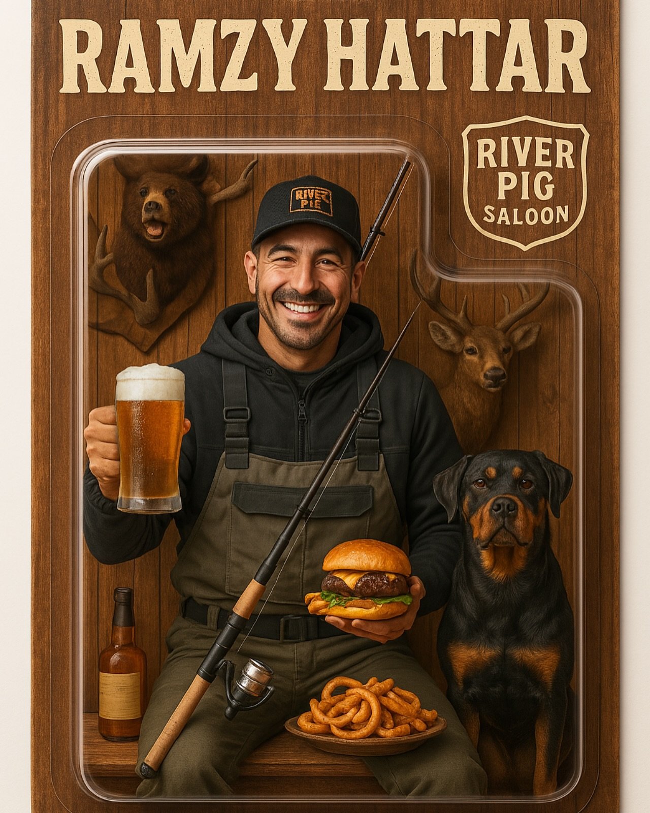 Step aside G.I. Joe - the Ramzy Doll comes with real combat experience: bar fights, bad Hinge dates, and surviving Sundays at River Pig. Fishing license sold separately. Midlife crisis accessories coming soon! 

#portlandoregon #pdxnow #aitrend #rive
