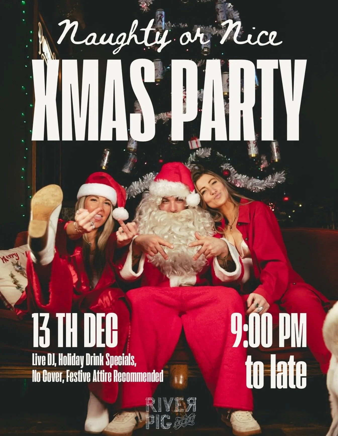 Naughty or nice? We don&rsquo;t judge 🎅🏼

12/13 - Portland &amp; Bend

#christmasparty #pdxnow #pdxevents #bendoregonlife