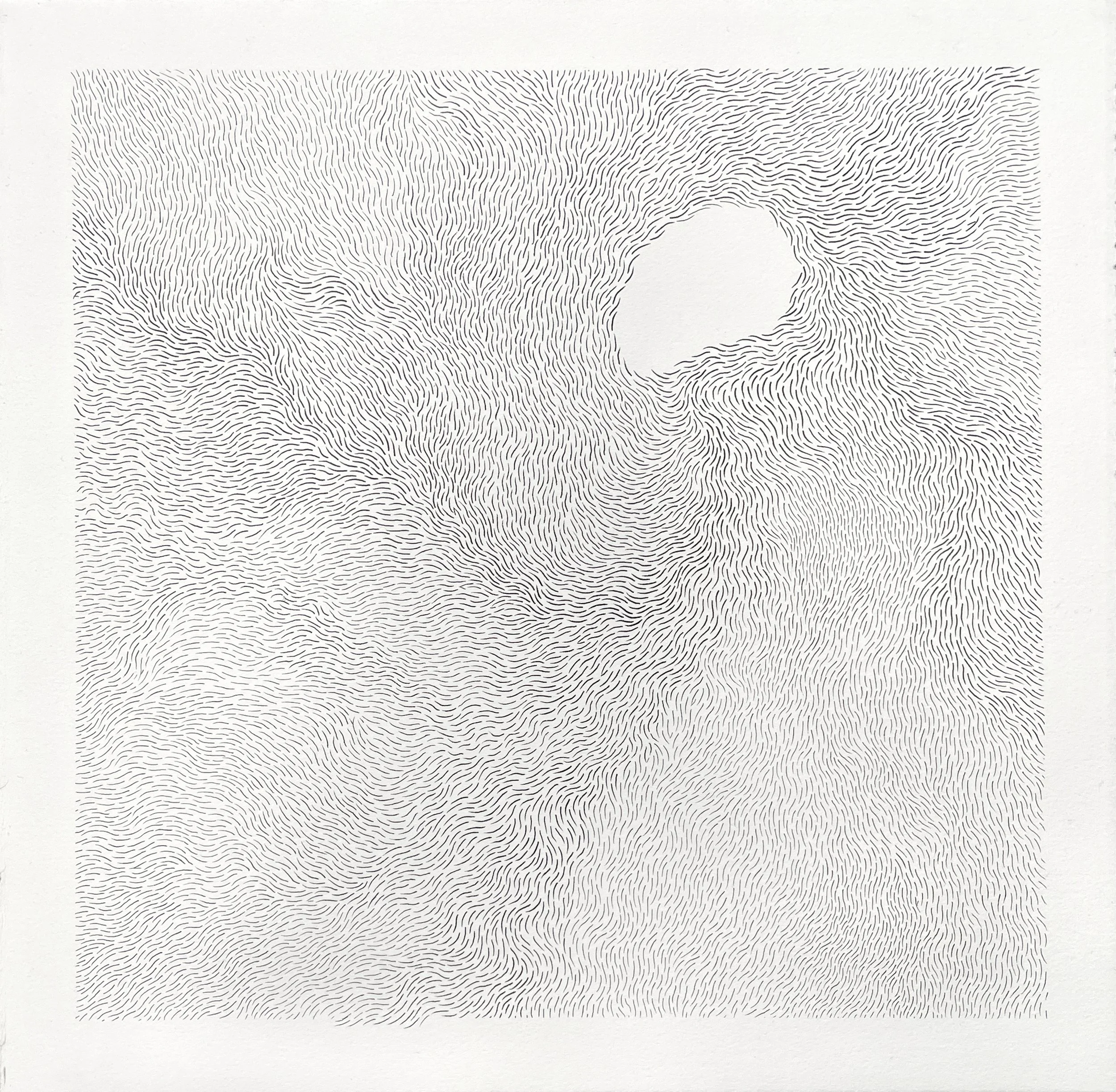 small hole (2021) pen and paper, 14x14" SOLD (Copy)