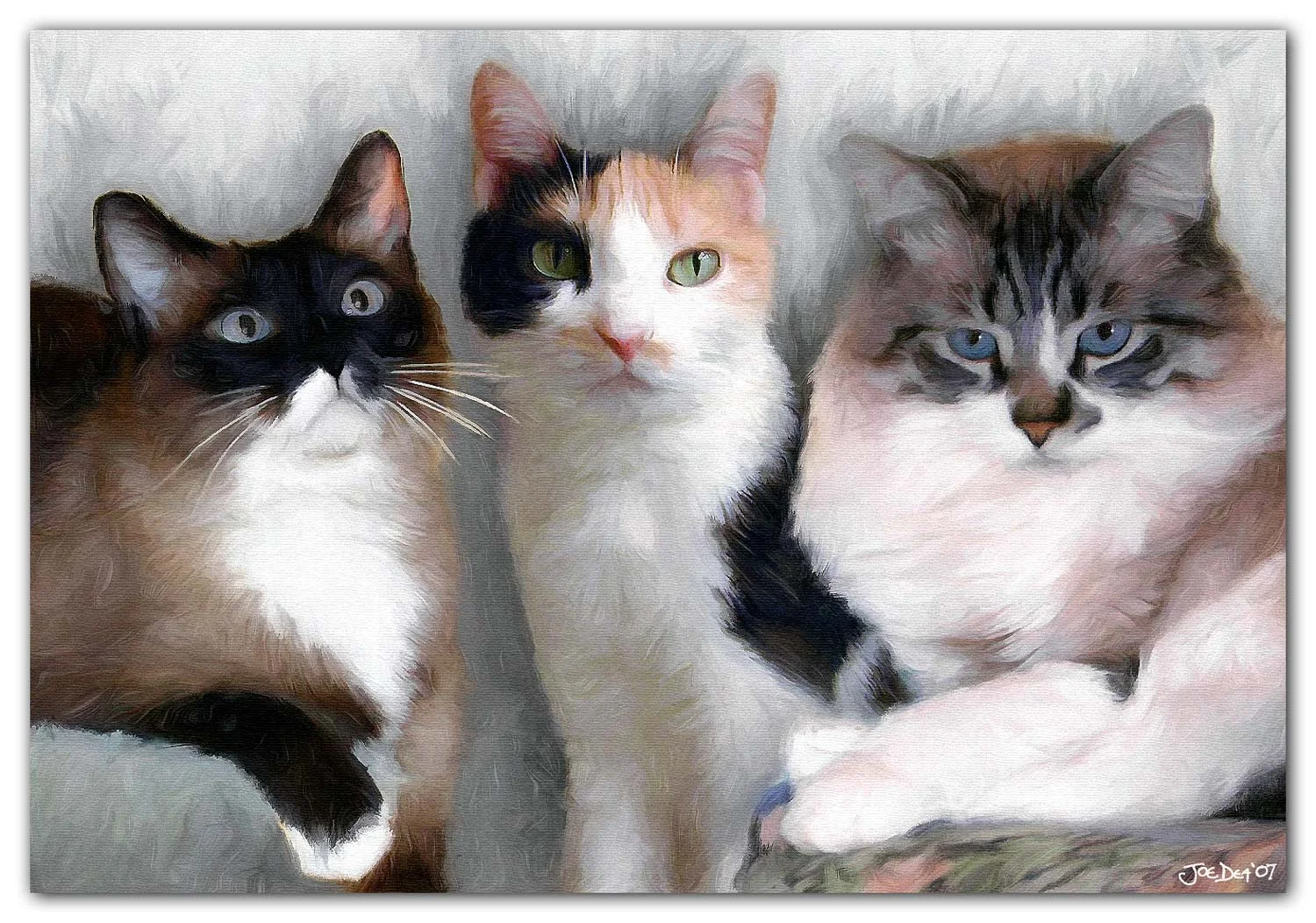 Three Cats Painting