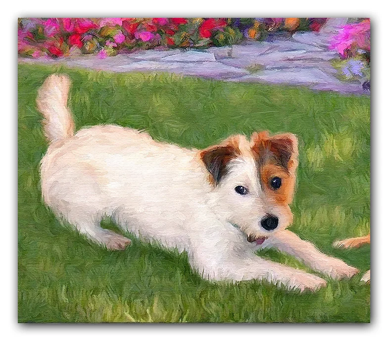 dog painting detail 