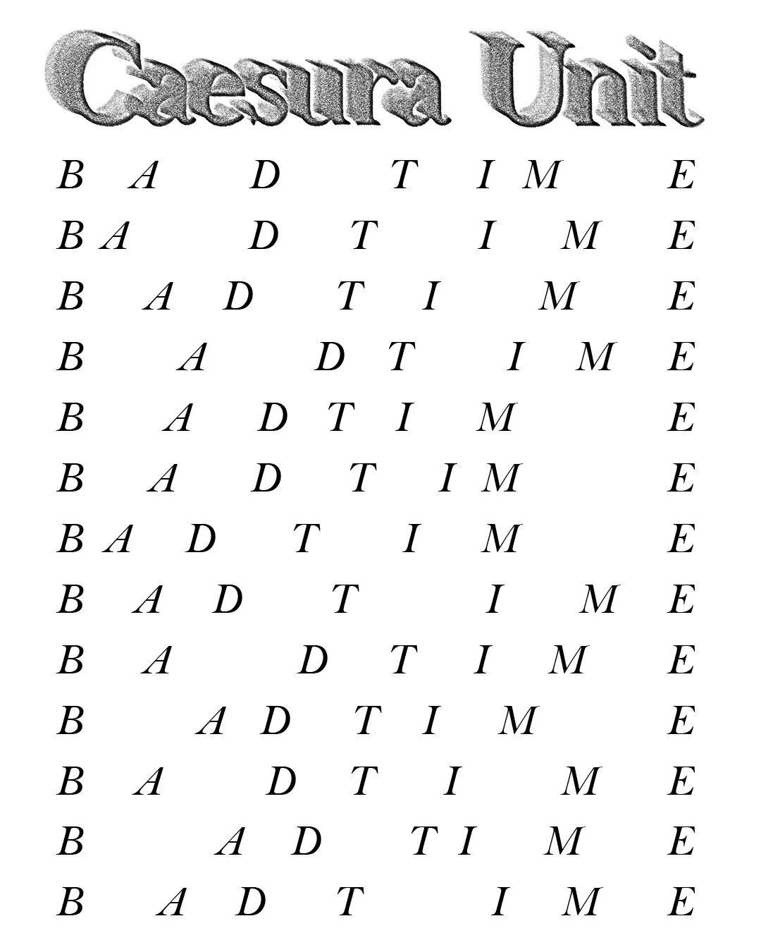 BAD TIME 