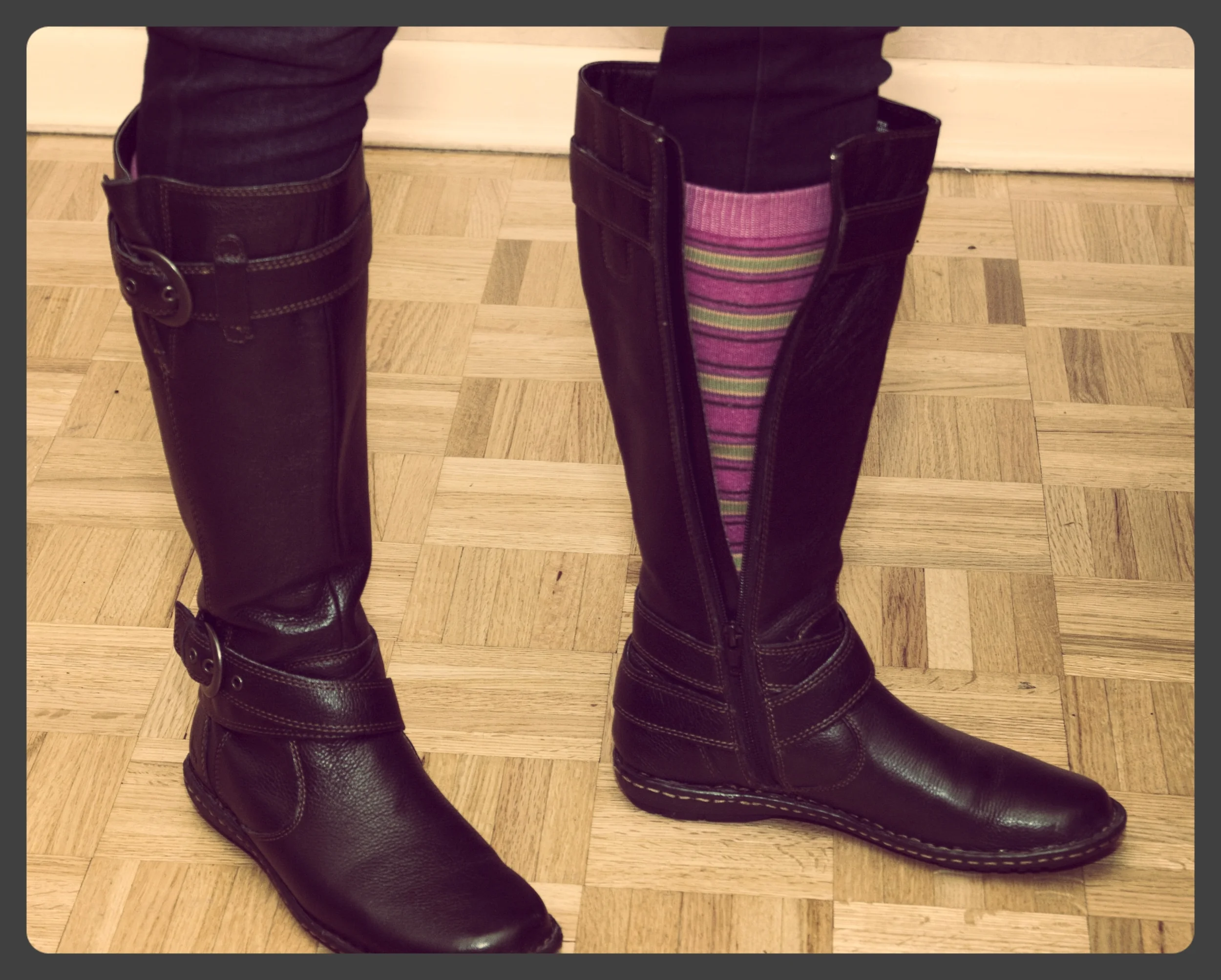 Almost anything goes with tall boots.
Normal
0
false
false
false
EN-US
X-NONE
X-NONE
/* Style Definitions */
table.MsoNormalTable
{mso-style-name:"Table Normal";
mso-tstyle-rowband-size:0;
mso-tstyle-colband-size:0;
mso-style-noshow:yes;
mso-style-priority:99;
mso-style-parent:"";
mso-padding-alt:0in 5.4pt 0in 5.4pt;
mso-para-margin-top:0in;
mso-para-margin-right:0in;
mso-para-margin-bottom:8.0pt;
mso-para-margin-left:0in;
line-height:107%;
mso-pagination:widow-orphan;
font-size:11.0pt;
font-family:"Calibri","sans-serif";
mso-ascii-font-family:Calibri;
mso-ascii-theme-font:minor-latin;
mso-hansi-font-family:Calibri;
mso-hansi-theme-font:minor-latin;}